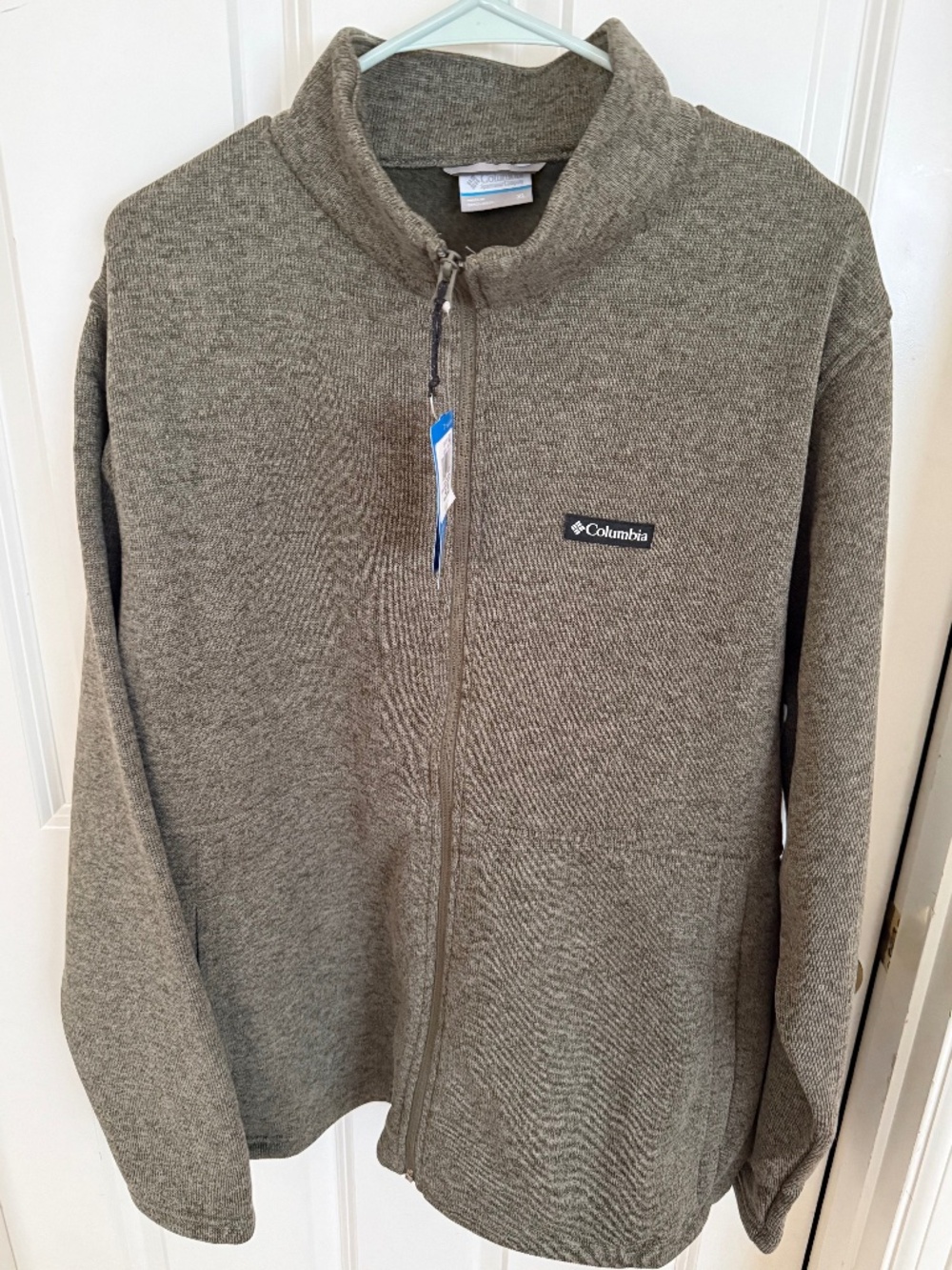 columbia full zip fleece mens jacket XL new/tags green